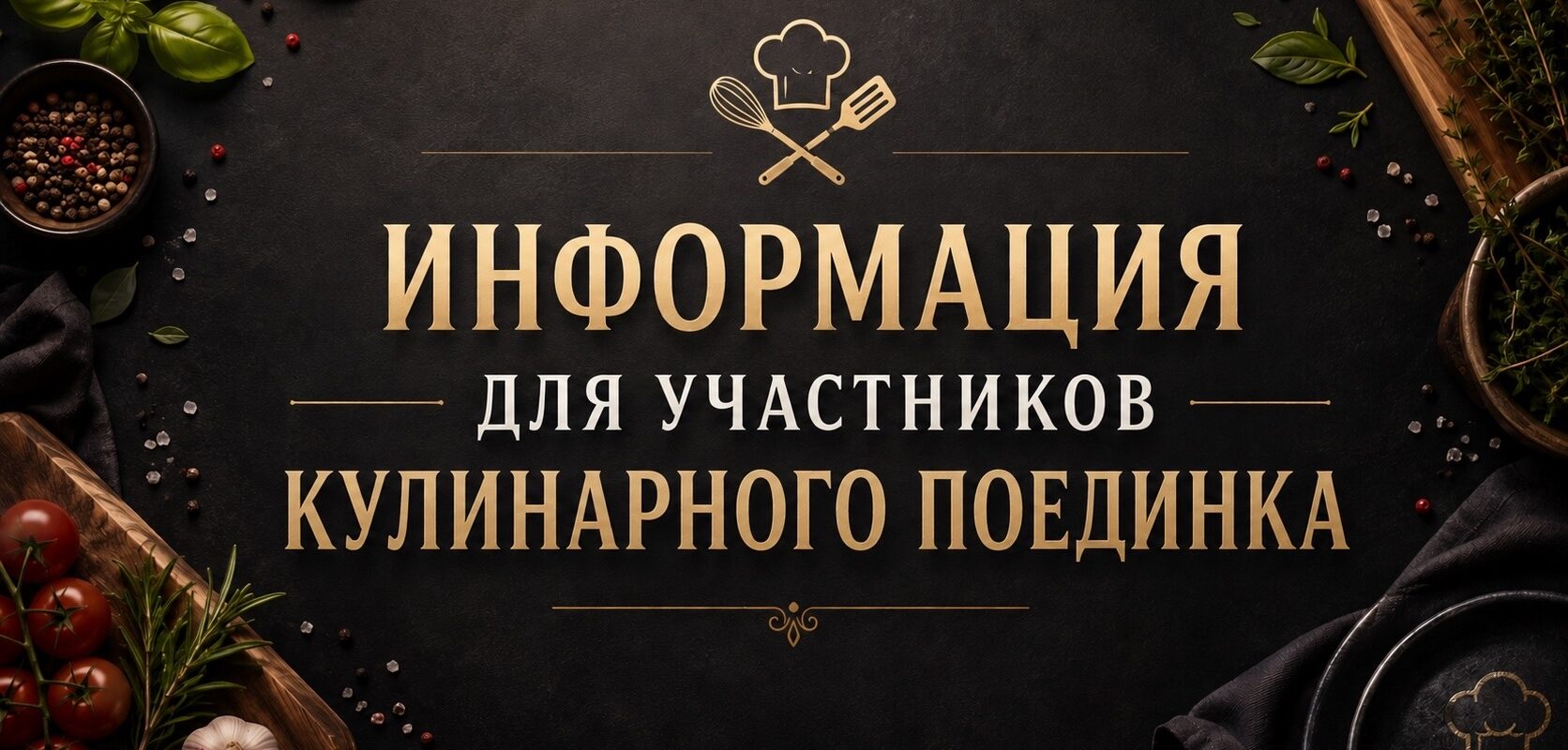 Информация для участников кулинарного поединка